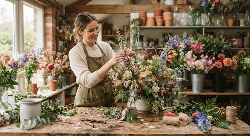 Florist at work
